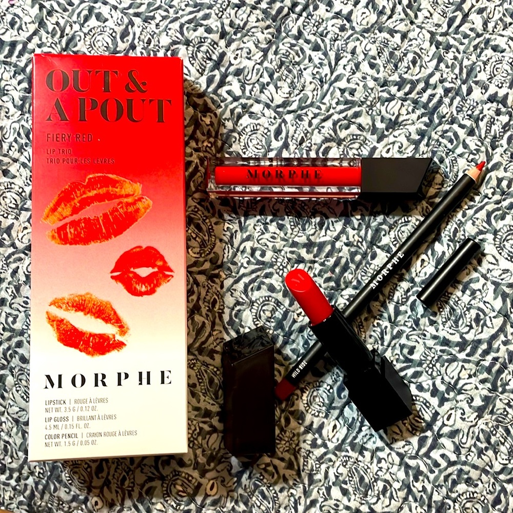 MORPHE Out & Pout gift set trio • Fiery Red!